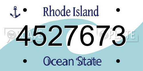 4527673 Rhode Island License Plate