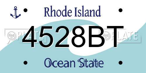 4528BT Rhode Island License Plate