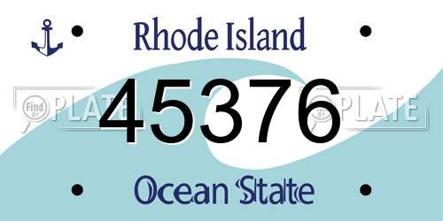 45376 Rhode Island License Plate