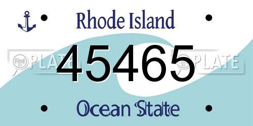 45465 Rhode Island License Plate