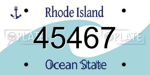45467 Rhode Island License Plate