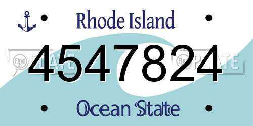 4547824 Rhode Island License Plate