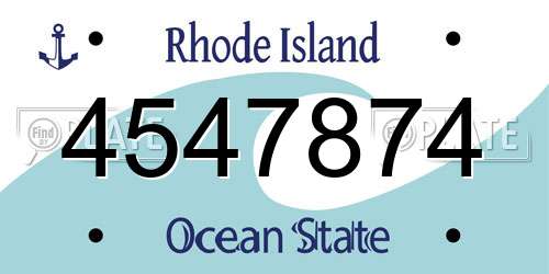 4547874 Rhode Island License Plate
