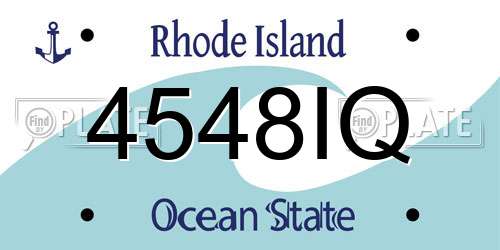 4548IQ Rhode Island License Plate