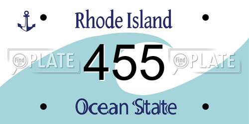 455 Rhode Island License Plate
