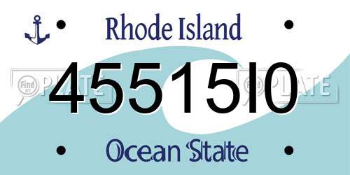 45515I0 Rhode Island License Plate