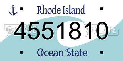 4551810 Rhode Island License Plate