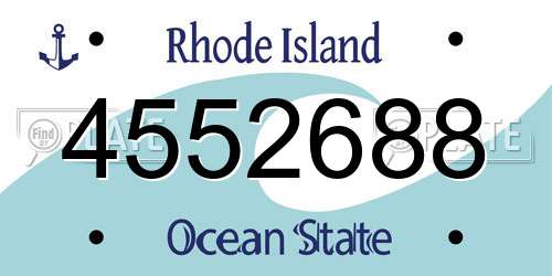 4552688 Rhode Island License Plate