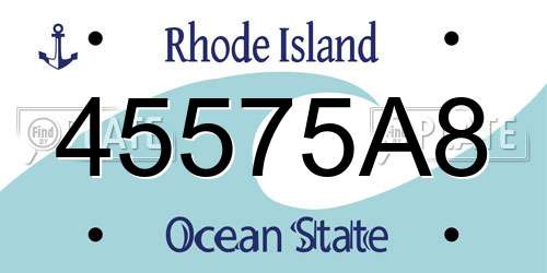 45575A8 Rhode Island License Plate