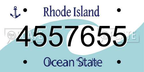 4557655 Rhode Island License Plate