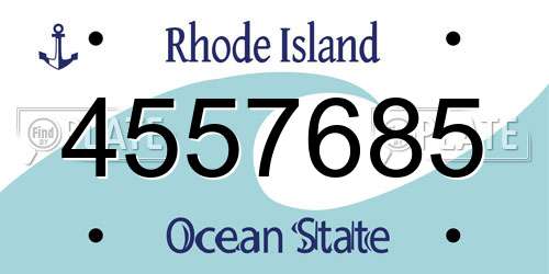 4557685 Rhode Island License Plate