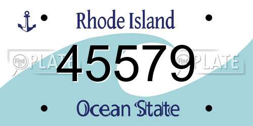 45579 Rhode Island License Plate