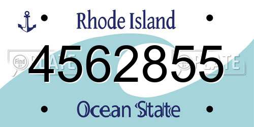 4562855 Rhode Island License Plate