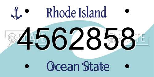 4562858 Rhode Island License Plate