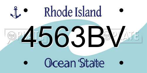 4563BV Rhode Island License Plate