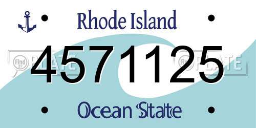 4571125 Rhode Island License Plate