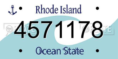 4571178 Rhode Island License Plate