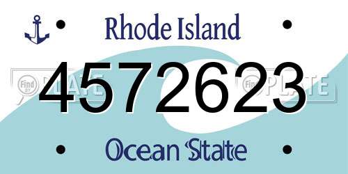 4572623 Rhode Island License Plate