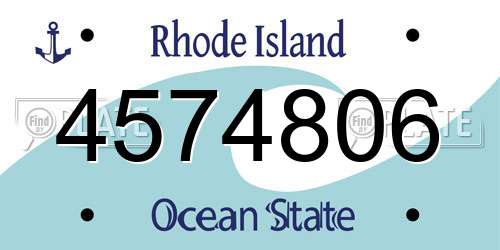 4574806 Rhode Island License Plate