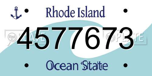 4577673 Rhode Island License Plate