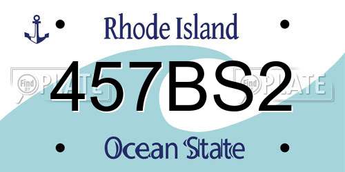 457BS2 Rhode Island License Plate