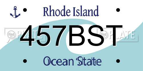 457BST Rhode Island License Plate