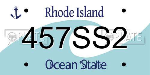 457SS2 Rhode Island License Plate