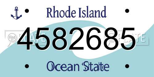 4582685 Rhode Island License Plate