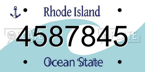 4587845 Rhode Island License Plate