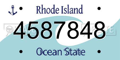 4587848 Rhode Island License Plate