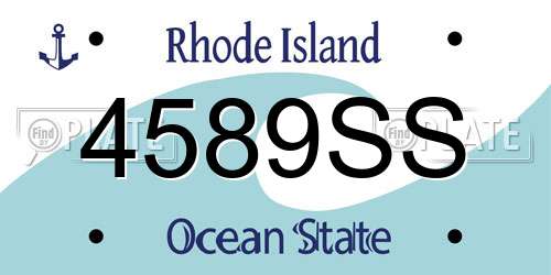 4589SS Rhode Island License Plate
