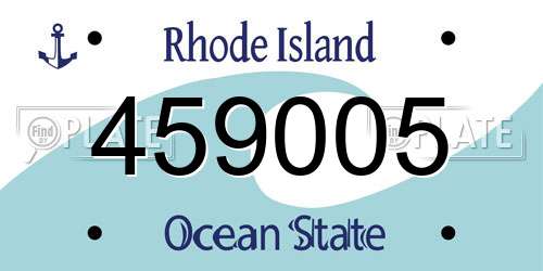 459005 Rhode Island License Plate