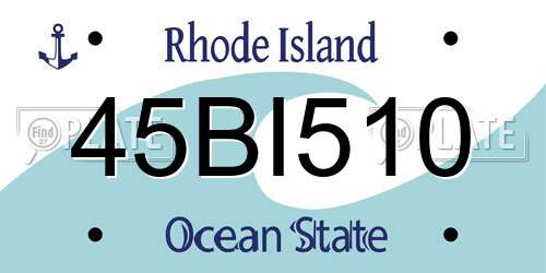 45BI510 Rhode Island License Plate