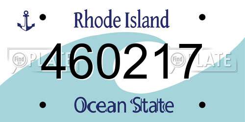460217 Rhode Island License Plate
