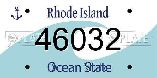 46032 Rhode Island License Plate