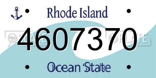 4607370 Rhode Island License Plate