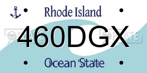 460DGX Rhode Island License Plate