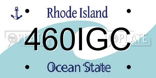 460IGC Rhode Island License Plate