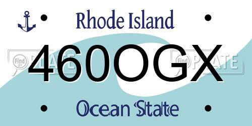 460OGX Rhode Island License Plate