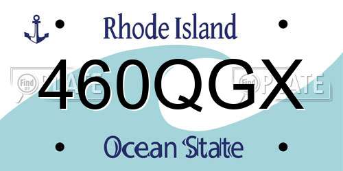 460QGX Rhode Island License Plate