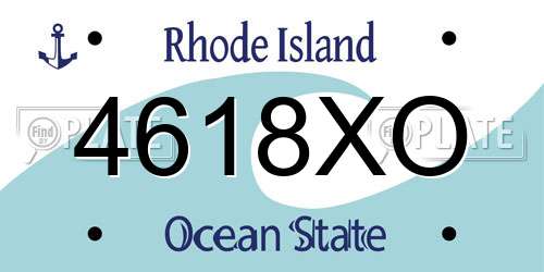 4618XO Rhode Island License Plate