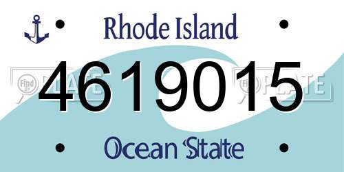 4619015 Rhode Island License Plate