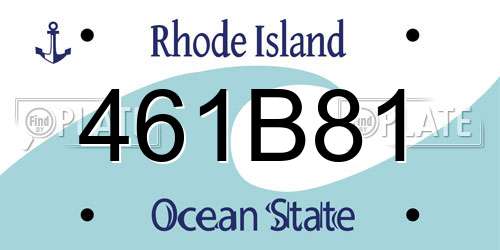 461B81 Rhode Island License Plate