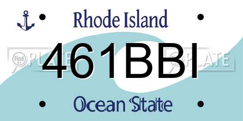 461BBI Rhode Island License Plate