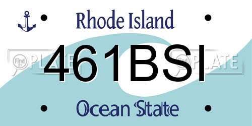 461BSI Rhode Island License Plate