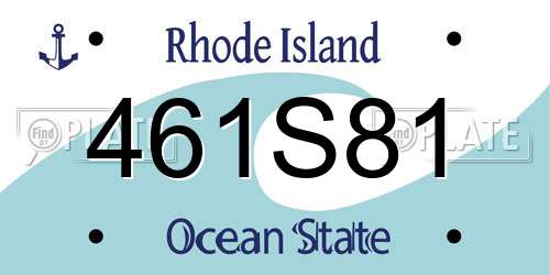 461S81 Rhode Island License Plate