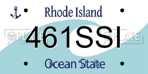 461SSI Rhode Island License Plate