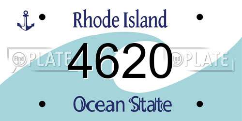 4620 Rhode Island License Plate