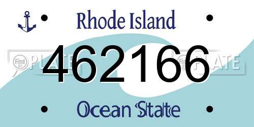 462166 Rhode Island License Plate
