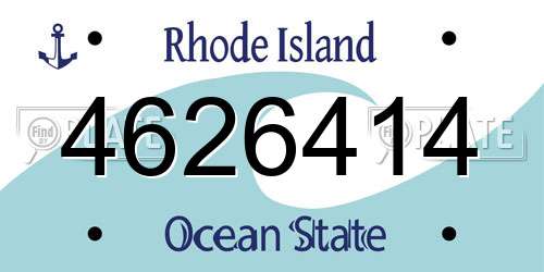 4626414 Rhode Island License Plate